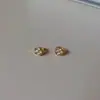 Nuevos Pendientes de Trébol de Cuatro Hojas Estilo Lujo con Incrustaciones de Circonita Chapada en Oro, Diseño Único, Clips para Orejas de Trébol de la Suerte, Venta al por Mayor