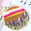 Bolsa de materiais para bordado DIY estilo europeu cenário mar de flores no início do dia conjunto colorido completo de agulhas de bordado