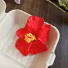 Horquilla de Flor de Tela Azul Estilo Pastoral Francés, Pinza de Pato Dulce de Nicho a la Moda, Accesorio para el Cabello con Ambiente Festivo