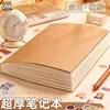 Cuaderno de Cuero A4, Cuaderno de Espalda Recta, Cuaderno Espeso A5, Modelo Nuevo para Estudiantes, Cuaderno Pequeño Retro de Oficina para Estudiantes de Secundaria y Preparatoria