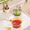 Pala de agua grande engrosada con mango largo para regar verduras, pala de cocina irrompible, cucharón de agua de plástico redondo de gran capacidad para el hogar