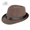 Nuevos Sombreros Británicos para Hombre de Otoño e Invierno, Sombreros de Jazz Rayados de Moda Británica para Hombres de Mediana Edad y Mayores, Sombreros Casuales Versátiles