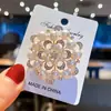 Broche de Pérola Estilo Coreano Casual com Flor de Diamante para Casaco Suéter Corsage Broche de Strass Broche de Luxo Feminino