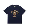 Camiseta estilosa japonesa da marca Ape Kikai Maneki Neko de manga curta para homens e mulheres, adolescentes, moda de rua e campus, camiseta juvenil de manga curta