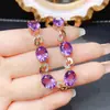 Venta al por mayor de fábrica Popular Pulsera de Amatista Natural con Incrustaciones de Plata S925 Piedra Principal 8*10 Joyería de Lujo Venta Directa de Fábrica