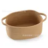 Cesta de Presente Artesanal com Alça Cesta Vazia para Presente Dia das Mães Natal Bebê Pet Armazenamento de Brinquedos