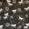 Noche Estrellada Caballo Galopante Nuevo Estilo Chino Estilo Nacional Cheongsam Falda de Gasa Hanfu Camisa Tejido de Tencel Lino Tela Hecha a Mano DIY