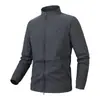Chaqueta deportiva para hombre para primavera, otoño e invierno, nueva ropa de ciclismo, chaqueta casual para correr, cuello alto, abrigo impermeable y a prueba de viento para fitness al aire libre