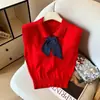 Guangzhou Moda High-End Desconto Roupas Femininas High-End Nicho Colete Colete Seda Gelada Top Verão Estilo Coreano Tricô
