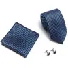 AliExpress EBAY 7.5cm corbata de negocios set de corbata para hombre boda corbata de poliéster caja de regalo fabricantes