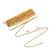 Corrente Lateral de Aço Inoxidável com Ouro 18K, Corrente de Contas, Corrente Torcida Acessórios Semi-Acabados para Colar Pulseira DIY Atacado Transfronteiriço