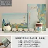 Conjunto de Chá Kung Fu Qianli Jiangshan para Viagem ao Ar Livre, Bule de Cerâmica Portátil, Tendência Nacional, Lembrança de Negócios, Presente