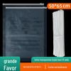 Saco de embalagem para suéter acolchoado de algodão Saco de armazenamento com zíper de PE 10 sacos plásticos transparentes de seda mensagem de aviso saco com fecho zip 50 * 65cm