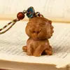 Ciprés Zodiaco Dibujos Animados Pareja de Madera Cadena para Teléfono Bolso Colgante Llavero Atracción Turística Puesto Accesorios Fabricante Mayorista