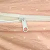 Juego de Cama Estilo Pastoral de Hilo Doble Clase A Super Suave de Cuatro Piezas Cubierta de Edredón Rosa de Jacquard de Algodón Puro Sábanas Ropa de Cama Cama Sábanas