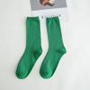Outono Novo Meias Slouch Femininas Cor Sólida Estilo Japonês Ins Trendy Desodorante Antibacteriano Meias de Cano Médio Atacado