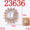 Cuadrado geométrico simple Redondo Ovalado aleación accesorios diy combinan con todo diamante incrustado gota de agua corazón estrella accesorios para joyería