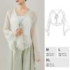 Ropa de Baile para Adultos, Blusa de Malla con Cordones Clásica China de Manga Larga para Mujer, Ropa de Práctica, Ropa de Entrenamiento de Baile