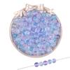 8mm de vidro gelo transparente dupla talão de tinta florescendo contas de ouro DIY artesanal colar pulseira jóias acessórios contas soltas