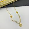 Acero de Titanio Nuevo Colgante Incrustado de Diamantes para Mujer Lujo Ligero Diseño de Nicho Cadena para Suéter Dulce Celebridad Cibernética Joyería Elegante
