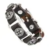 Pulsera de Cuero Estilo Punk Hip Hop Europeo y Americano Moda Tendencia Accesorios para Performance Callejera Pulsera Ajustable Personalizada