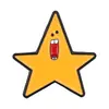 Broche de Estrella Amarilla de Dibujos Animados de Personalidad Creativa Insignia de Accesorio Metálico Linda Divertida de Estrella de Cinco Puntas Transfronteriza Europea y Americana