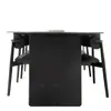 Mesa de comedor de losa de roca, adecuada para casas pequeñas, un juego de mesa y sillas de lujo ligero para comedores, áreas de recepción y espacios de reunión; mesa de comedor rectangular