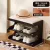 Banqueta de Entrada Estilo Vintage para Trocar Sapatos com Armário de Sapatos Integrado para Uso Doméstico, Ultra Estreito, Luxo Leve, Sensação de Alto Padrão, com Assento e Sapateira de Armazenamento