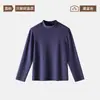 Conjunto de Camada Base Térmica Masculino de Lã com Gola Meia-Alta Outono/Inverno Fleece Seda Algodão Tamanho Plus Roupa Íntima Conjunto Térmico de Blusa e Calça para Outono