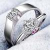 Anillo de pareja de estilo coreano de gran venta Anillo de boda para hombre y mujer con diamante de apertura Chapado en platino Anillo individual Ajustable Cabello