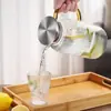 Tetera de Vidrio para el Hogar Resistente a Altas Temperaturas Tetera para Té Taza para Agua Hervida Fría Juego Tetera de Agua Fría de Gran Capacidad Tetera de Agua Fría Venta al por Mayor