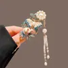 Nuevo Pasador de Pelo Esmaltado Perlado de Nicho Estilo Chino con un Toque Vintage de Alta Gama, Pinza Lateral, Pinza de Pico de Pato, Accesorio para el Cabello Hanfu Qipao para Mujer
