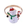 Corona de Reno Navideño Papá Noel Copo de Nieve Servilletero Círculo para Servilleta Decoración de Hotel Hebilla para Servilleta Colección