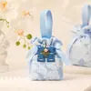 Bolsa para recuerdo de boda con un toque de alta gama, bolsa creativa para regalo de boda, caja de dulces sin doblar, bolsa de regalo personalizada