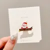 Broche de Peluche de Santa Claus Insignia Ambiente Festivo Accesorios a Juego Árbol de Navidad Muñeco de Nieve Pin Lindo