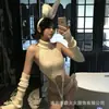Suéter de Encaje con Cordones de Cuello Alto sin Espalda Estilo Anime Youzhen Cos Bunny Girl Qqny Conjunto de Punto Pasión para No Quitarse