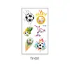 Pegatina de Tatuaje de Fútbol Impermeable Sudor Evento Deportivo Carnaval Fiesta Copa del Mundo Europea Pegatina de Cara de Dibujos Animados para Niños