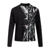 5261 High Street Estilo Americano Ropa Urbana para Hombre y Mujer Diseño de Estampado Gráfico de Bandera Retro Camiseta de Manga Larga Ajustada para Hombre Cuello Pequeño