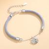 Sansheng tiene una pareja de albaricoques con cuerda de mano de plata de ley 925, pequeña pulsera Mori fresca, joyería vintage, regalo de San Valentín al por mayor