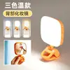 Mini Luz de Preenchimento Portátil para Transmissão ao Vivo, Clareamento Facial, Fotografia de Alimentos, Luz de Bolso Multifuncional com Espelho e Clipe