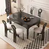 Juego de Mesa y Sillas de Comedor de Madera Maciza Estilo Francés de Mediados de Siglo para Uso Doméstico, Adecuado para Apartamentos Pequeños, Mesa de Comedor Plegable Extensible de Doble Propósito Cuadrada y Redonda Retro