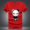 Camiseta de manga corta de algodón con dibujos animados para jóvenes estudiantes, estilo coreano, cuello redondo, media manga, marca de moda, camisa de fondo para hombres