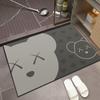 Alfombrilla de Baño de Barro Diatómico con Diseño de Oso Moderno, Alfombrilla Absorbente para Inodoro, Alfombrilla Antideslizante para Puerta de Baño, Alfombra para Entrada de Puerta