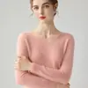 Camisa básica versátil e quente de manga comprida para mulheres, estilo coreano, modelagem solta, gola V, peça única sem costura, atacado transfronteiriço