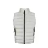 Chaleco de plumón negro ligero acanalado para hombre, adecuado para usar en capas en invierno, prenda exterior sin mangas, chaqueta de algodón con cuello alto