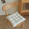 Cojín de Asiento Suave a Cuadros en Stock Transfronterizo para Silla de Oficina, Almohadilla de Asiento Gruesa Linda con Correas para Estudiantes, Venta al por Mayor