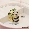 Nova Broche Panda de Cristal Estilo Nacional Chinês Bambu Desenho Animado Fofo Animal Pequeno Pinos Acessórios para Terno Cheongsam Corsage