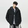Chaqueta de plumón y algodón con capucha, de estilo básico a la moda, con bloques de color, engrosada y cálida para hombre, chaqueta acolchada, abrigo de plumón y algodón