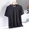 Playera de Secado Rápido para Hombre de Manga Corta Verano Nueva Moda de Marca Cuello Redondo Combinable Top Delgado Camiseta de Media Manga Ropa de Hombre