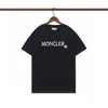 Minha Marca Trendy T-Shirt de Manga Curta Gola Redonda Bordado Gráfico Frontal Unissex Masculina Meia-Manga Verão [Corte Solto]